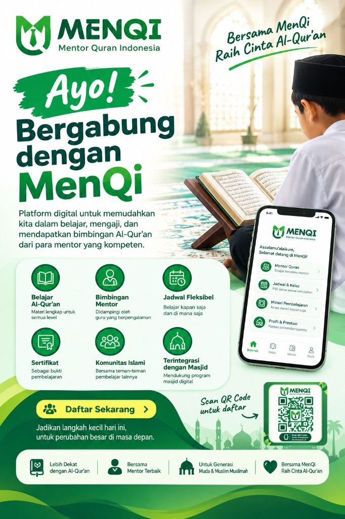 Ayo bergabung dengan MenQi - Mentor Quran Indonesia